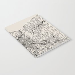 Rochester USA - Black and White City Map Notebook