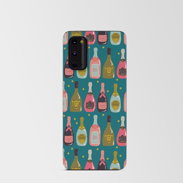 Champagne Cheers Blue Android Card Case