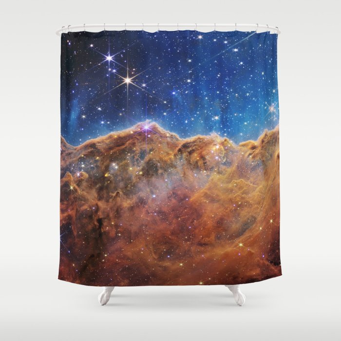 Cosmic Cliffs In Carina JWST First Images Shower Curtain