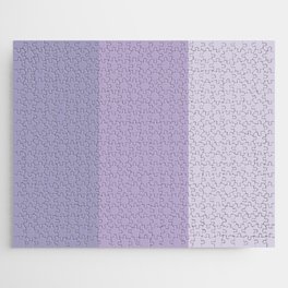 Pastel lavender purple solid color stripes pattern Jigsaw Puzzle