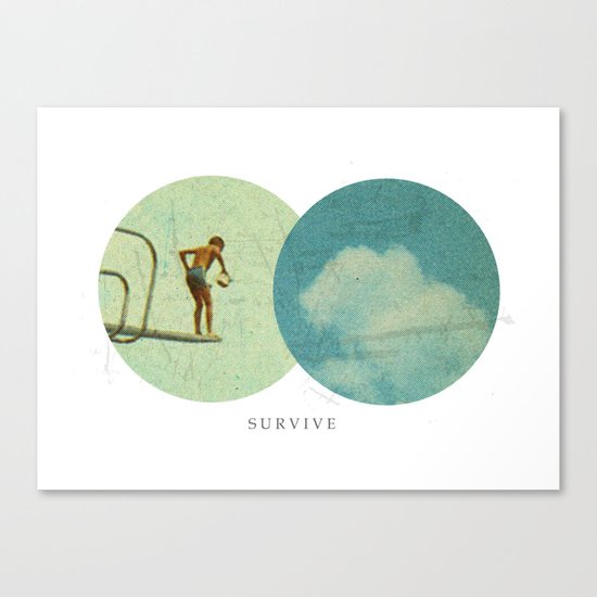 Survive | Collage Canvas Print