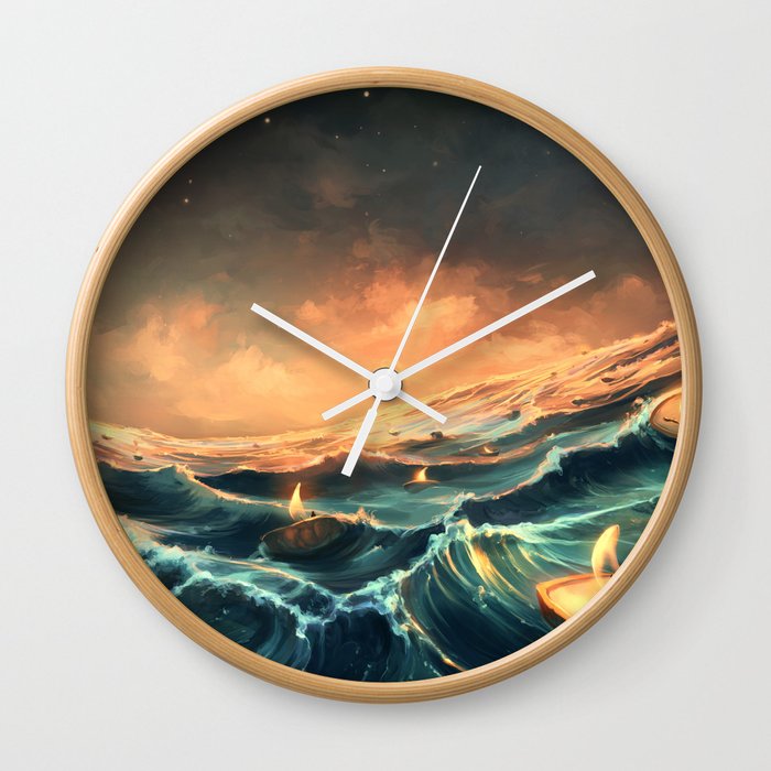 Refugees in a nutshell Wall Clock