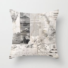 Map of Macao, Hong Kong and Pearl River Estuary - 1834 Throw Pillow