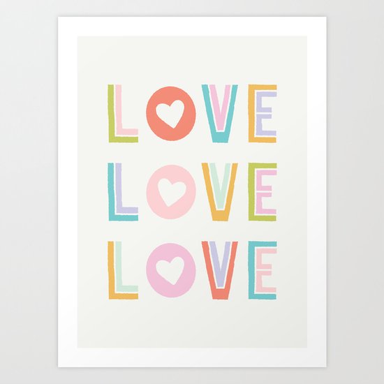 Love x3 Art Print