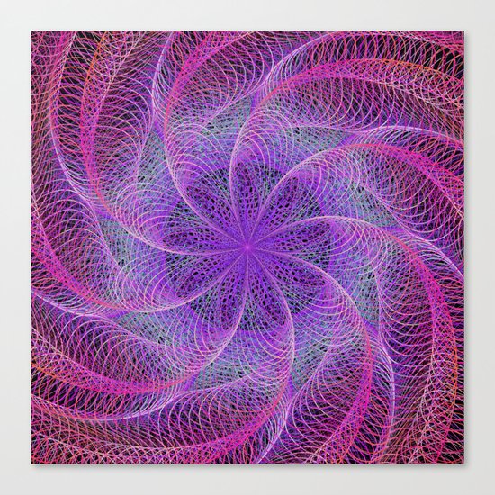Pink spiral magic Canvas Print