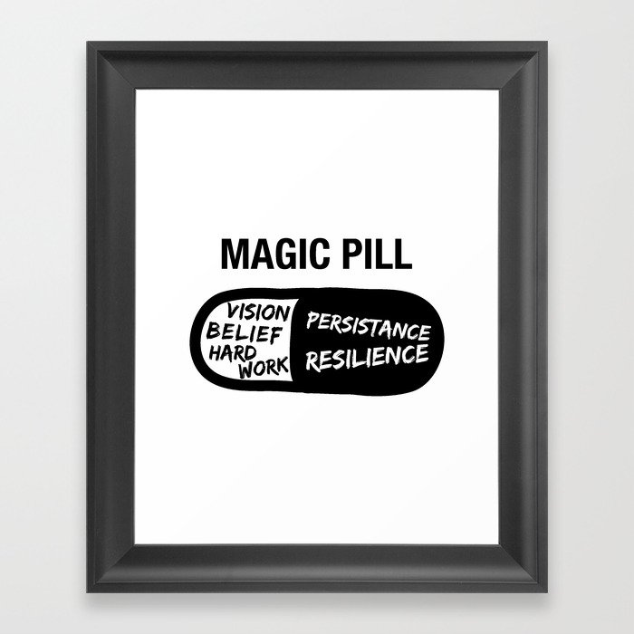 magic pill Framed Art Print