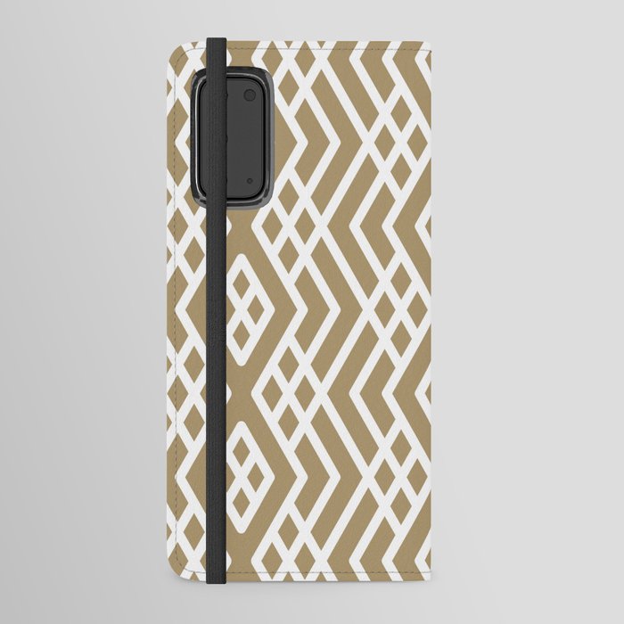 Brown and White Shape Mosaic Pattern Pairs DV 2022 Popular Colour There's No Place Like Home 0318 Android Wallet Case