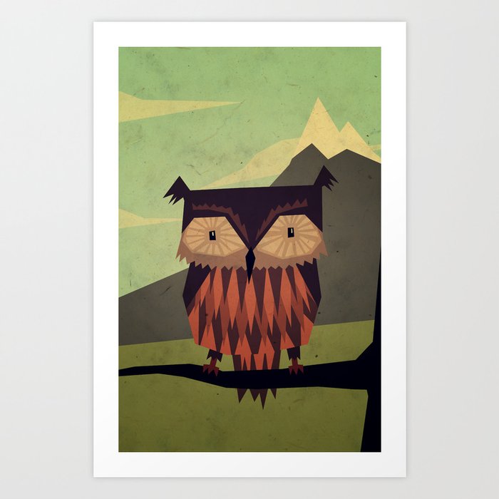 Découvrez le motif OWL par Yetiland en affiche chez TOPPOSTER