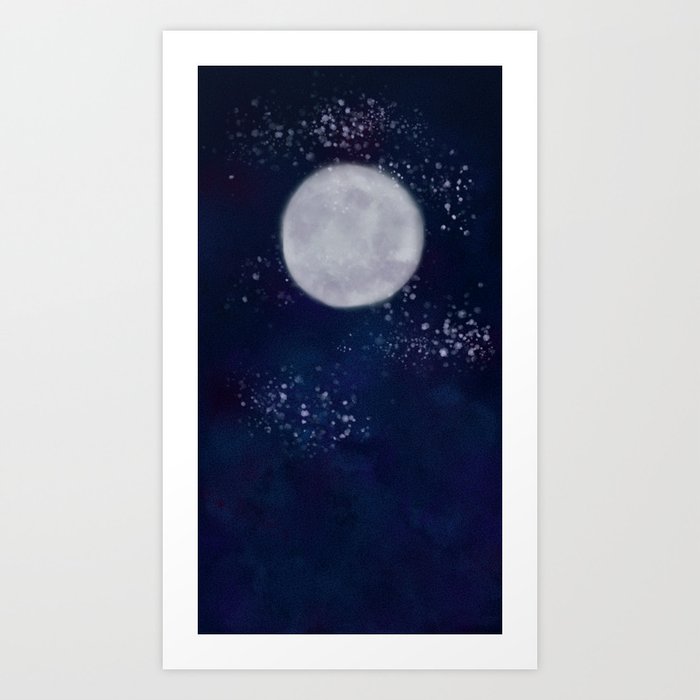 Bigass moon Art Print