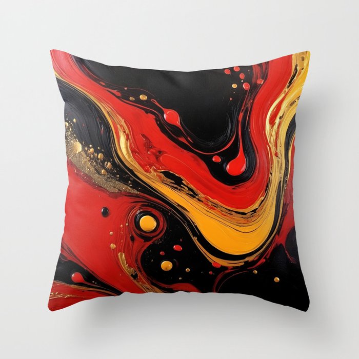 Abstract Fluid Art Painting 2 Throw Pillow