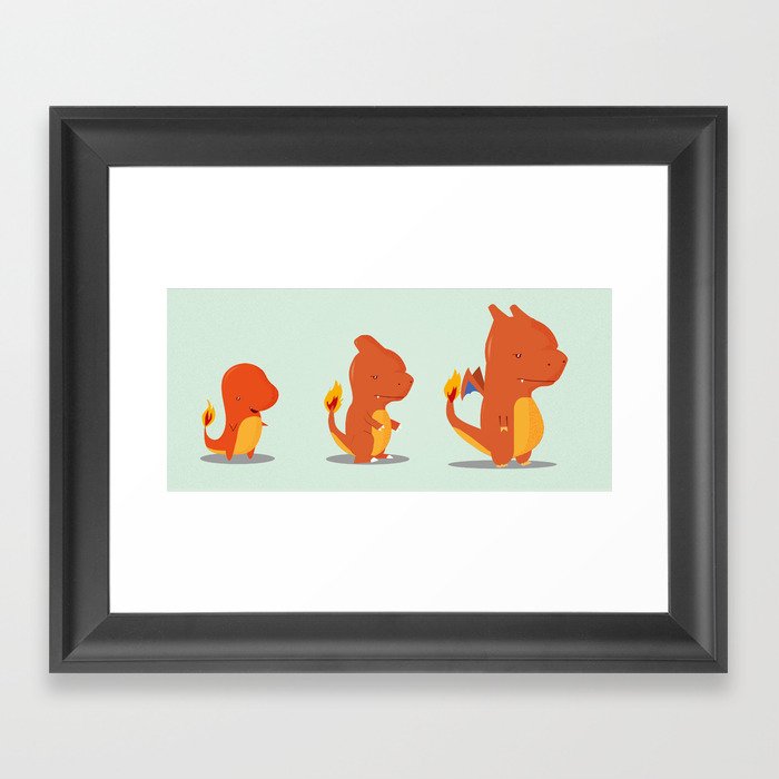Evolution fire Framed Art Print