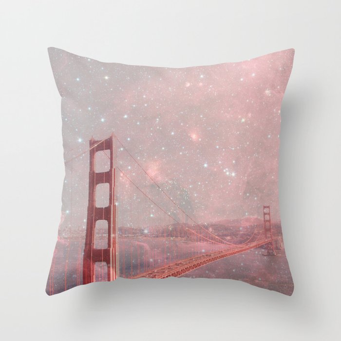 Stardust Covering San Francisco Throw Pillow