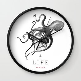 Kraken 'Life' Octopus Wall Clock