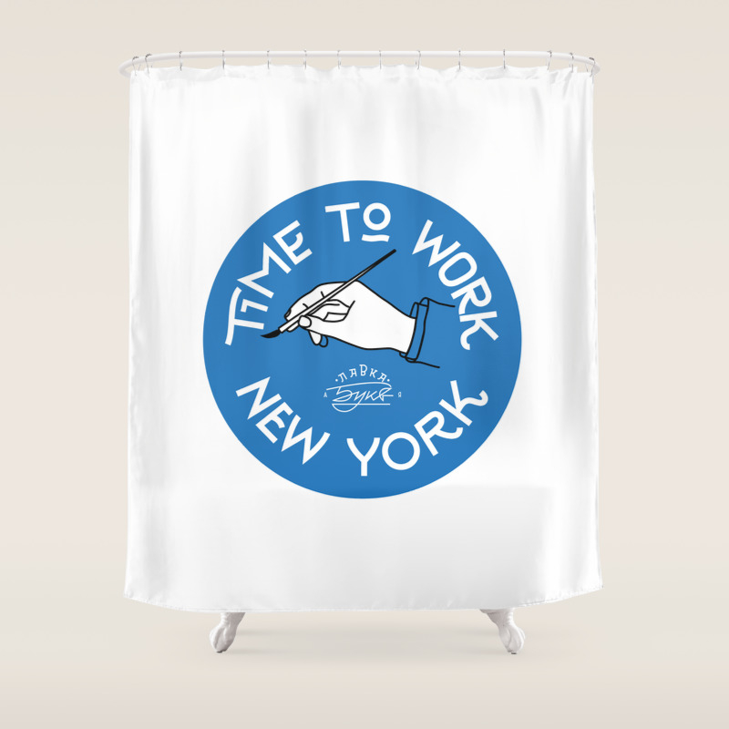 Time To Work Ny Shower Curtain By Mustaev Society6