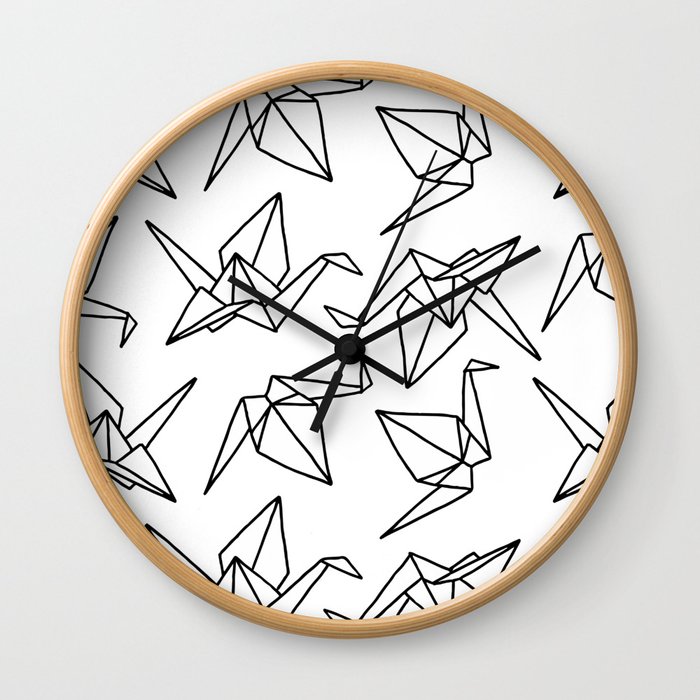 Origami Cranes Wall Clock
