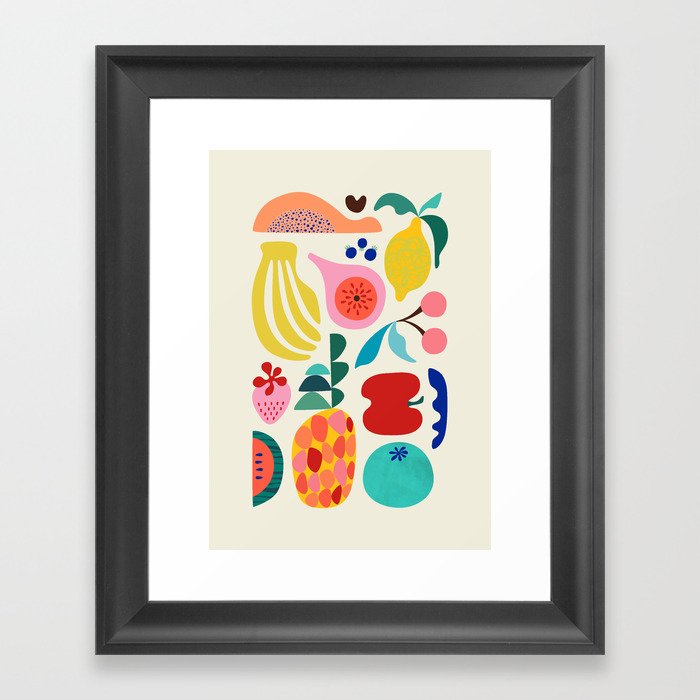 Summer fruits Framed Art Print
