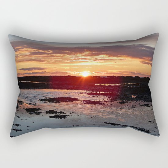 Sunset from the Beach Rectangular Pillow