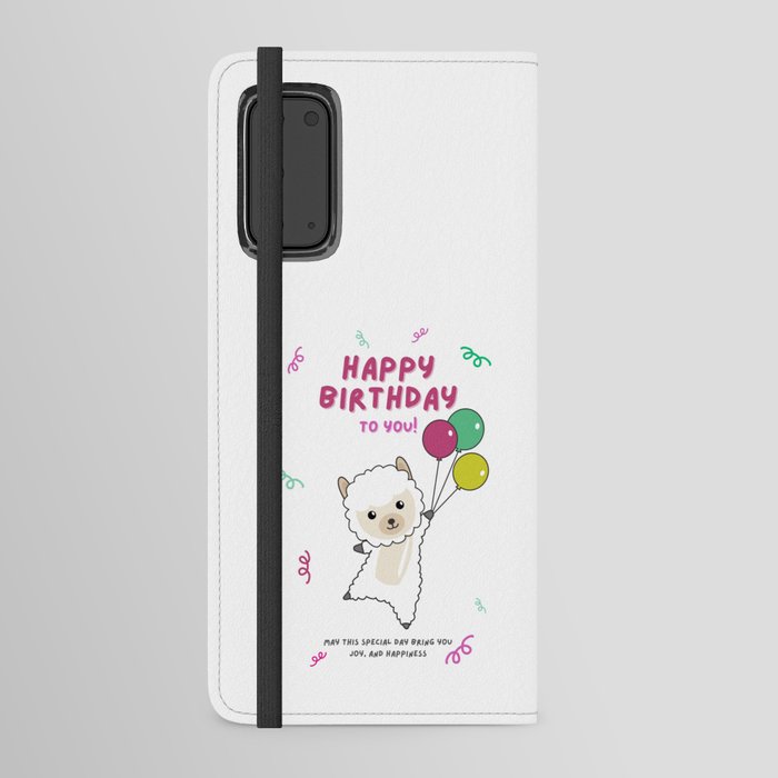 Alpaca Wishes Happy Birthday To You Alpacas Android Wallet Case
