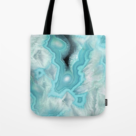 Aqua Sea Stone Tote Bag
