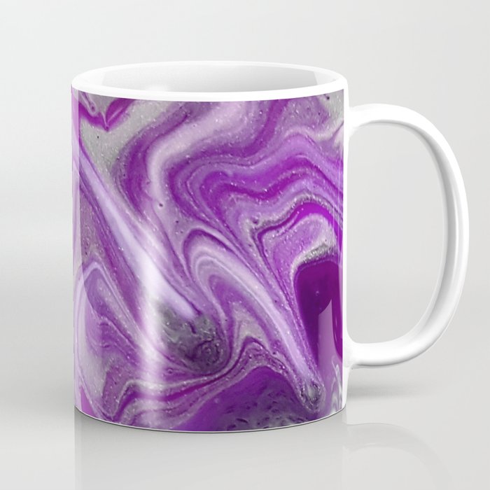 Purple Latte Art in Mug Acrylic Painting