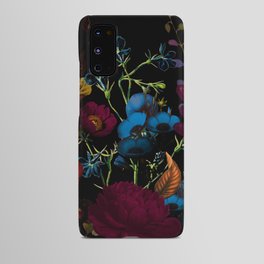 Dark autumn flower garden design floral pattern design Android Case