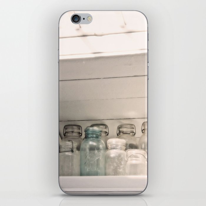 Vintage Jars in a White Kitchen iPhone Skin