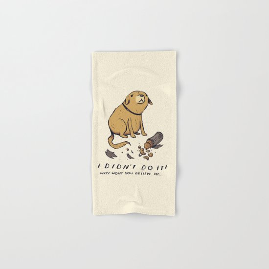 guilty dog Hand & Bath Towel