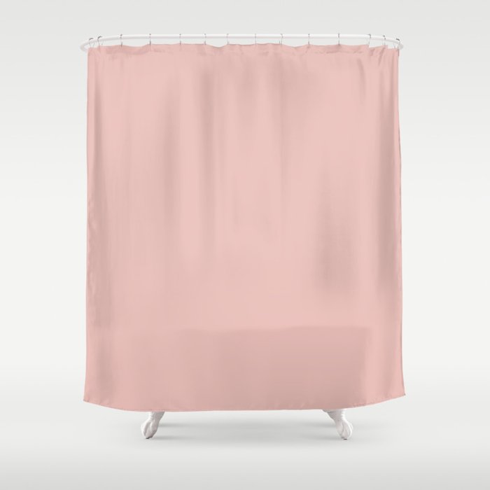 PINK HIBISCUS LIGHT PASTEL SOLID COLOR  Shower Curtain