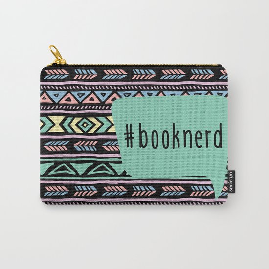 Book Nerd Tribal Print Carry-All Pouch
