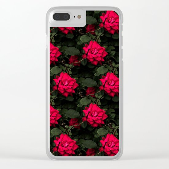 Red Roses Clear iPhone Case