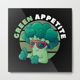 Green Appetite Broccoli Cool Vegan Metal Print | Nutrition, Eat, Avocado, Vegetables, Health, Rawfood, Graphicdesign, Gardenvegetables, Fruit, Eathealthy 