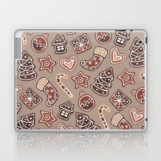 Christmas Decorations Pattern | Cookies and Chocolate Laptop & iPad Skin