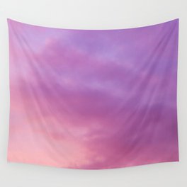 Pastel Pink Purple Clouds Sky Wall Tapestry