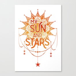 My Sun & Stars: Color Canvas Print