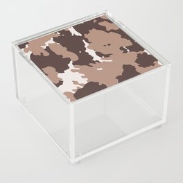 Earthy Brown + Tan Bohemian Animal Fur Pattern  Acrylic Box