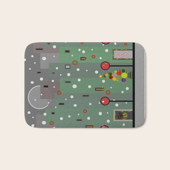 City Christmas Bath Mat
