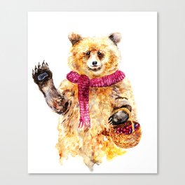 Bear says Hello Canvas Print