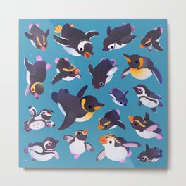 Penguin day Metal Print | Pikaole, Rockhopperpenguin, Marinelife, Africanpenguin, Ocean, Gentoopenguin, Adeliepenguin, Kingpenguin, Macaronipenguin, Fairypenguin 