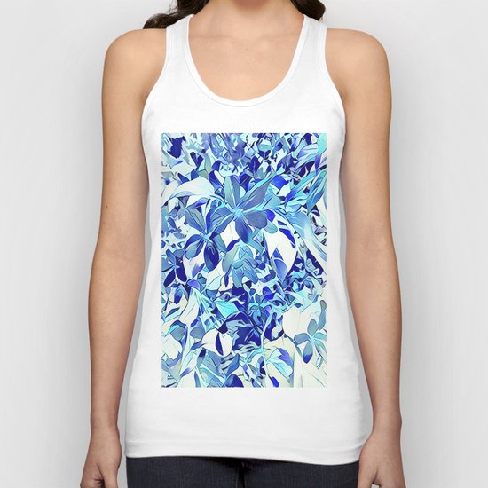 Blue sakura Unisex Tank Top