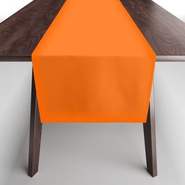 Neon Orange Solid Color Table Runner