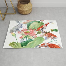 koi carp fish Rug