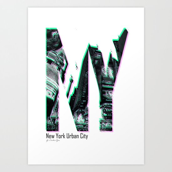 New York Urban City Art Print