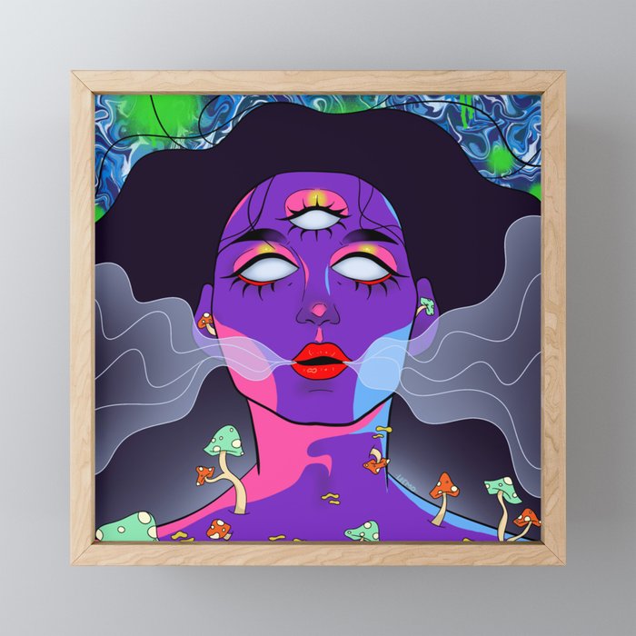 Trippy Reality Framed Mini Art Print