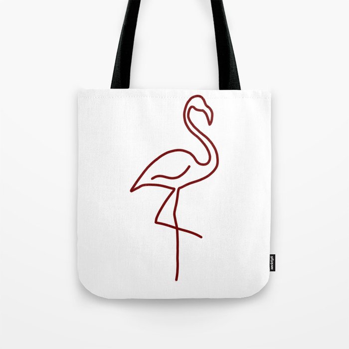 One line flamingo Tote Bag