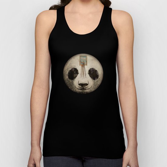 Panda window cleaner 02 Unisex Tank Top
