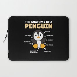 Funny Explanation Of A Penguin The Anatomy Laptop Sleeve