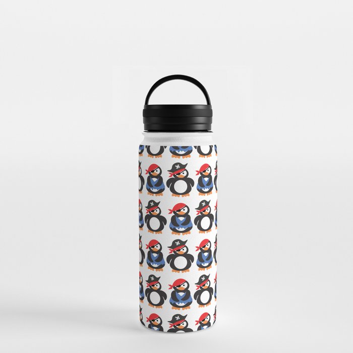 Pirate penguin pattern Water Bottle