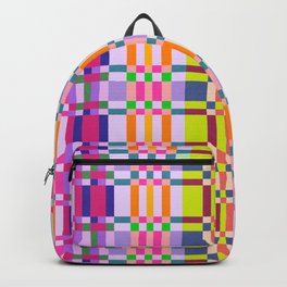 Colorful plaid # summer grapes Backpack