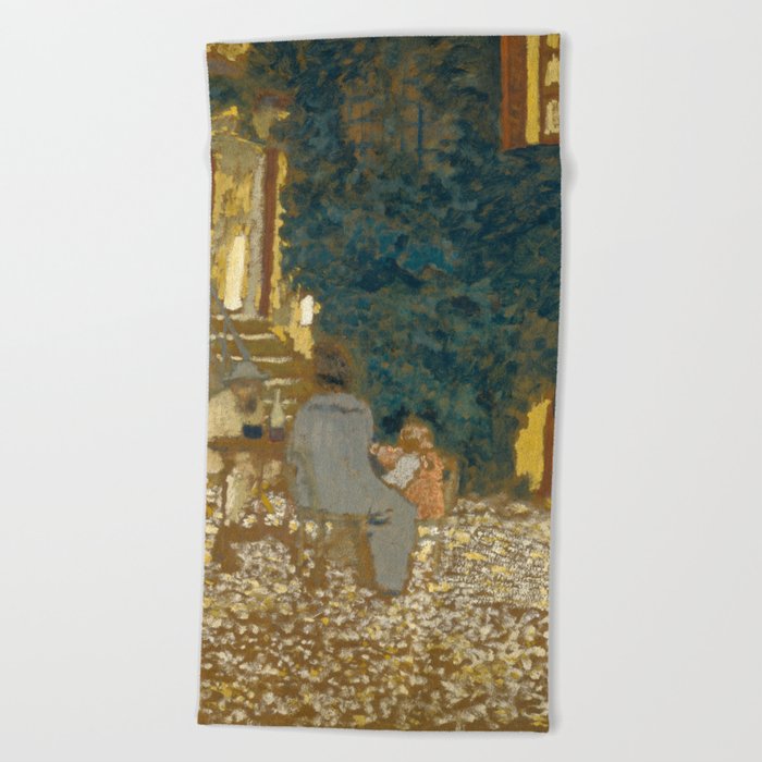 Edouard Vuillard Repast In A Garden Beach Towel