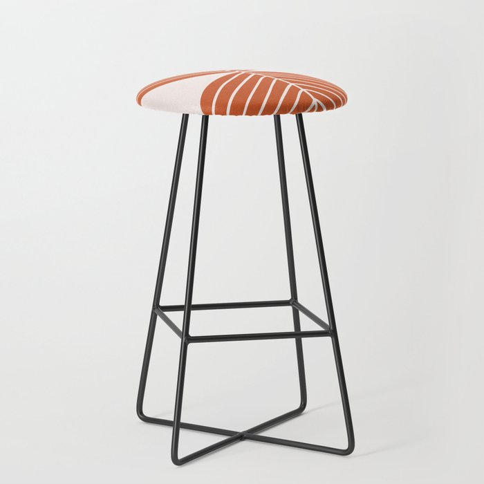 Minimal Fall Leaf Dark Orange Bar Stool by ANUTU STUDIO DESIGN